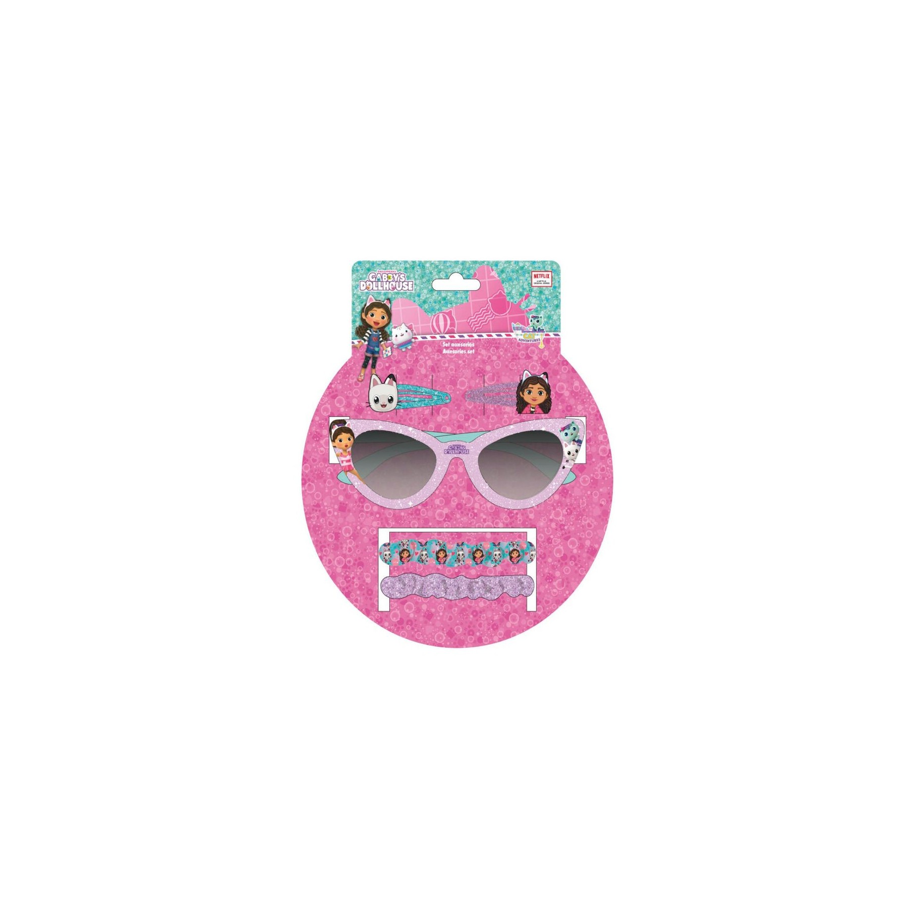 Set Belleza + Gafas Sol La Casa De Muñecas De Gabby 6 Unidad