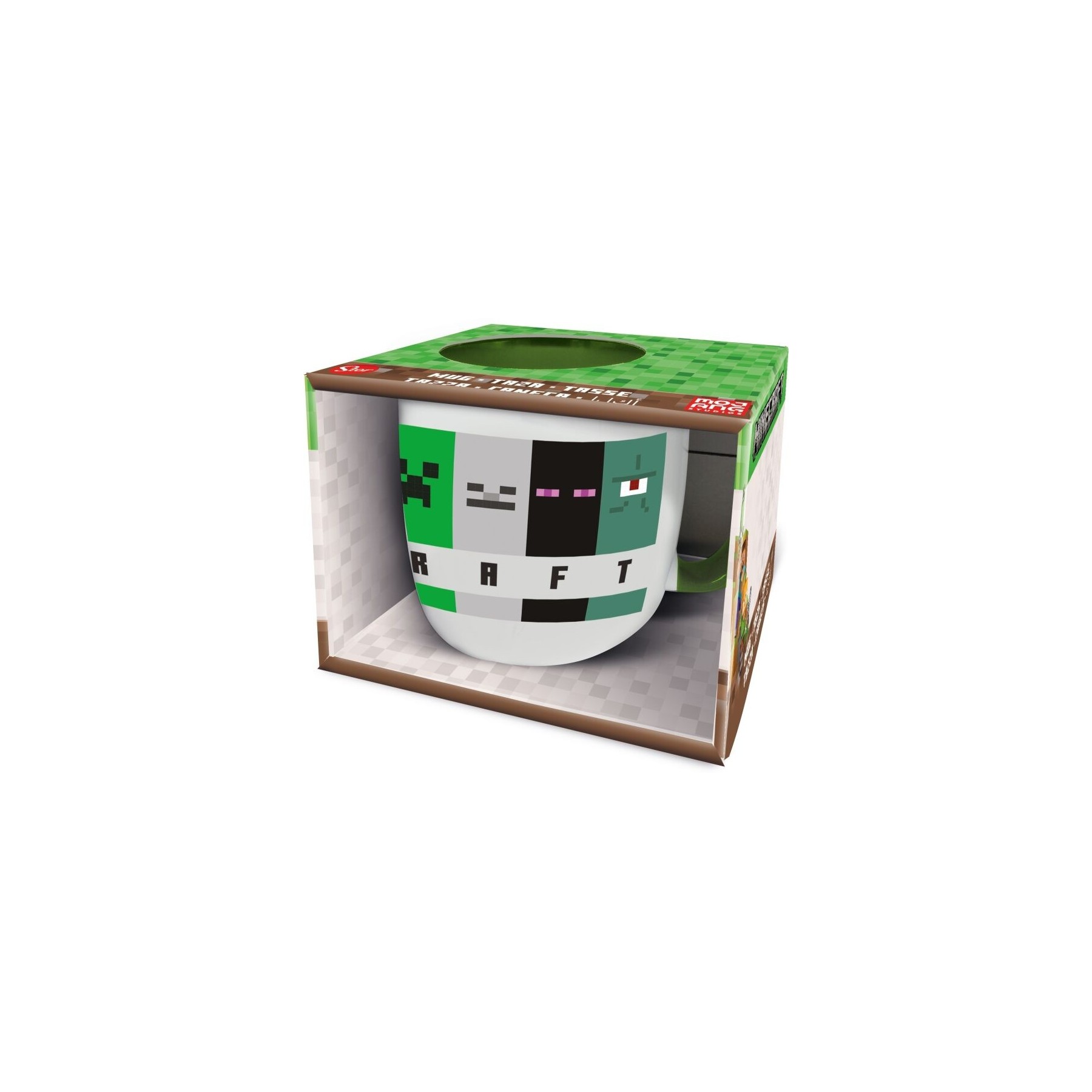 Taza Elite Patrón De Criaturas De Minecraft 380 Ml