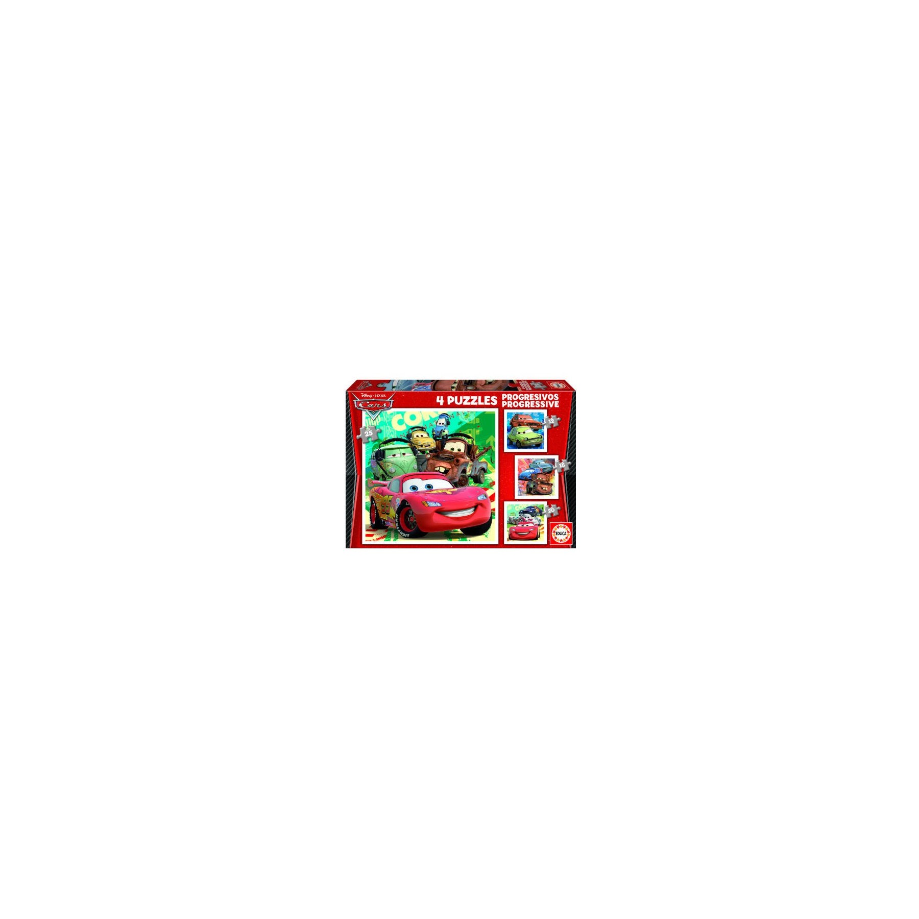Puzzle Progresivo Cars 2 12-16-20-25Pzs