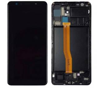 Kit Reparación Pantalla para Samsung Galaxy A7 A750F, OLED, Con Marco Negra