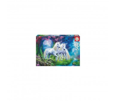 Puzzle Unicornios En El Bosque 500Pzs