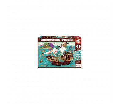 Puzzle Detectives Barco Pirata 50Pzs