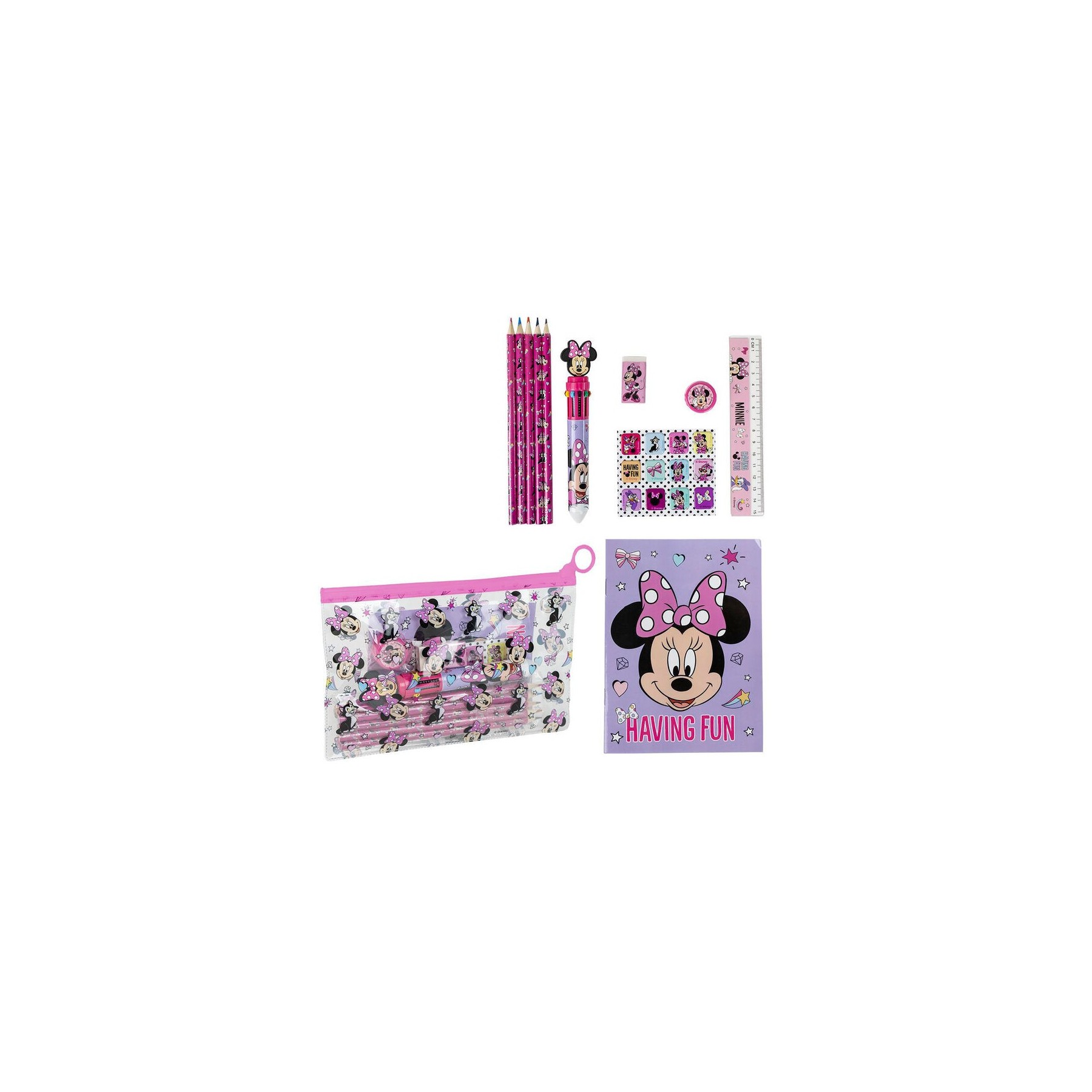 Set Papeleria Los Vengadores Minnie Disney