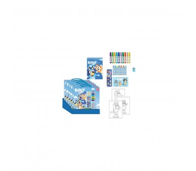 Set Papeleria Coloreable Bluey