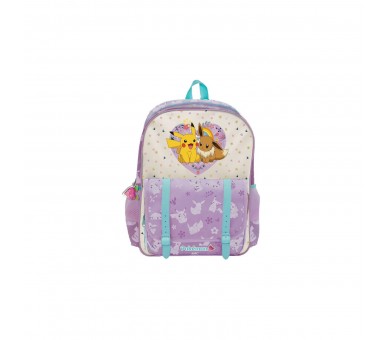 Mochila Flowers Pokemon 42Cm Adaptable
