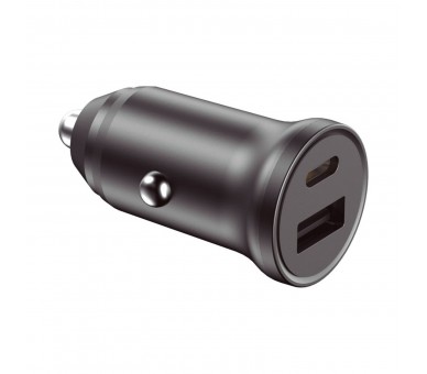 Ksix Bxcrc20Pd Black / Cargador Usb-A + Usb-C Para Coche 20W