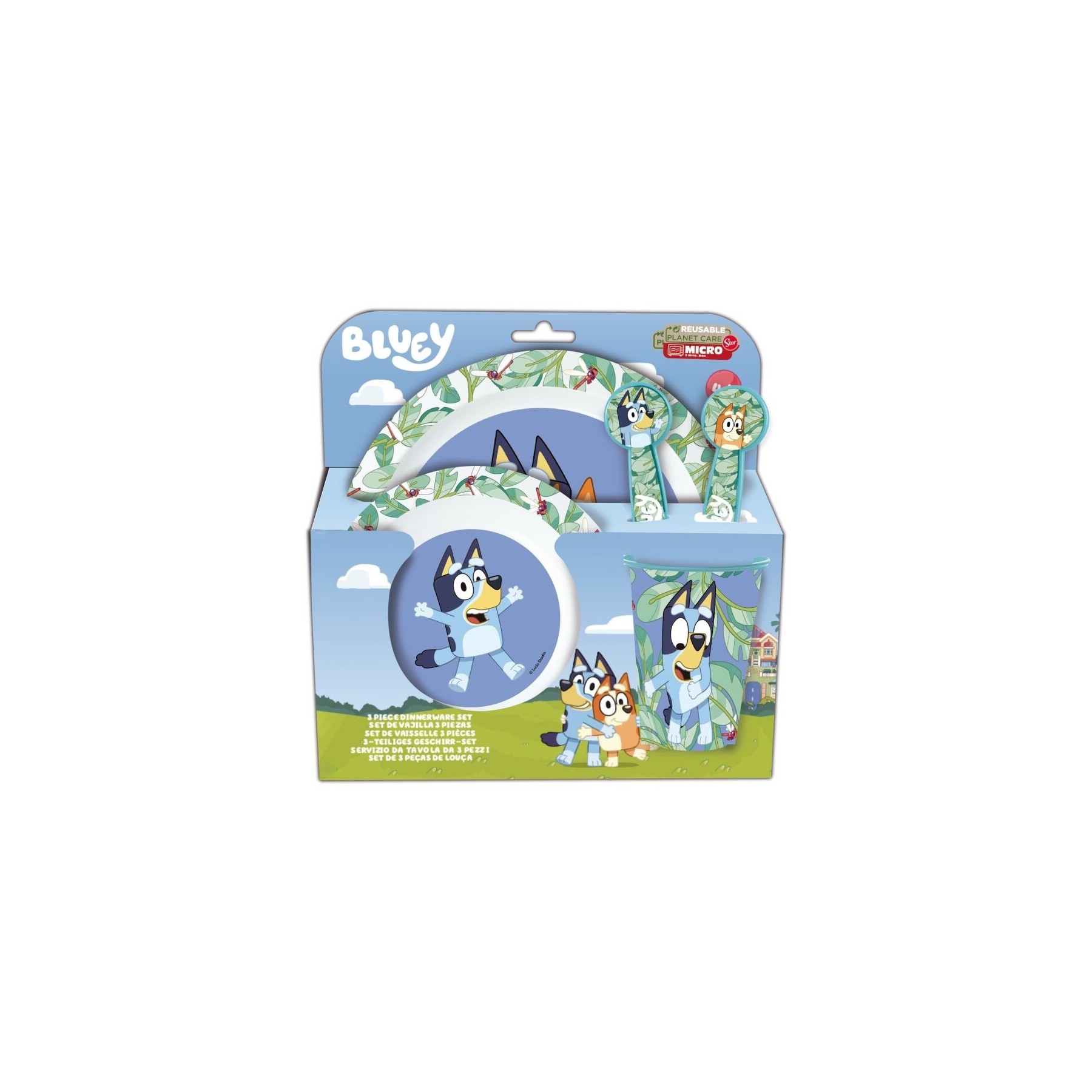Set Micro Kids 5 Piezas Bluey En Estuche