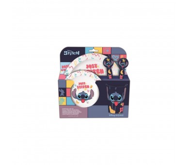 Set Micro Kids 5 Piezas Stitch Y Palmas En Estuche