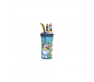 Vaso Con Figura 3D Y Pajita Bluey 360 Ml
