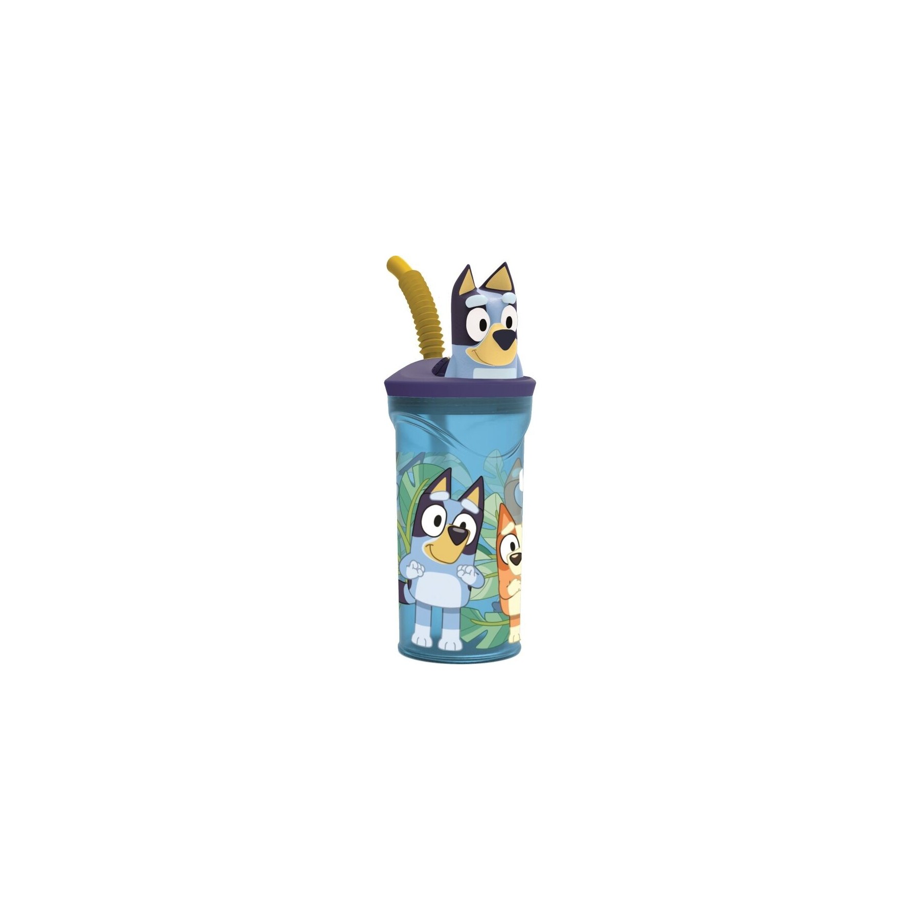 Vaso Con Figura 3D Y Pajita Bluey 360 Ml