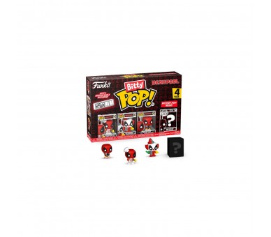 Blister 4 Figuras Bitty Pop Marvel Deadpool Master