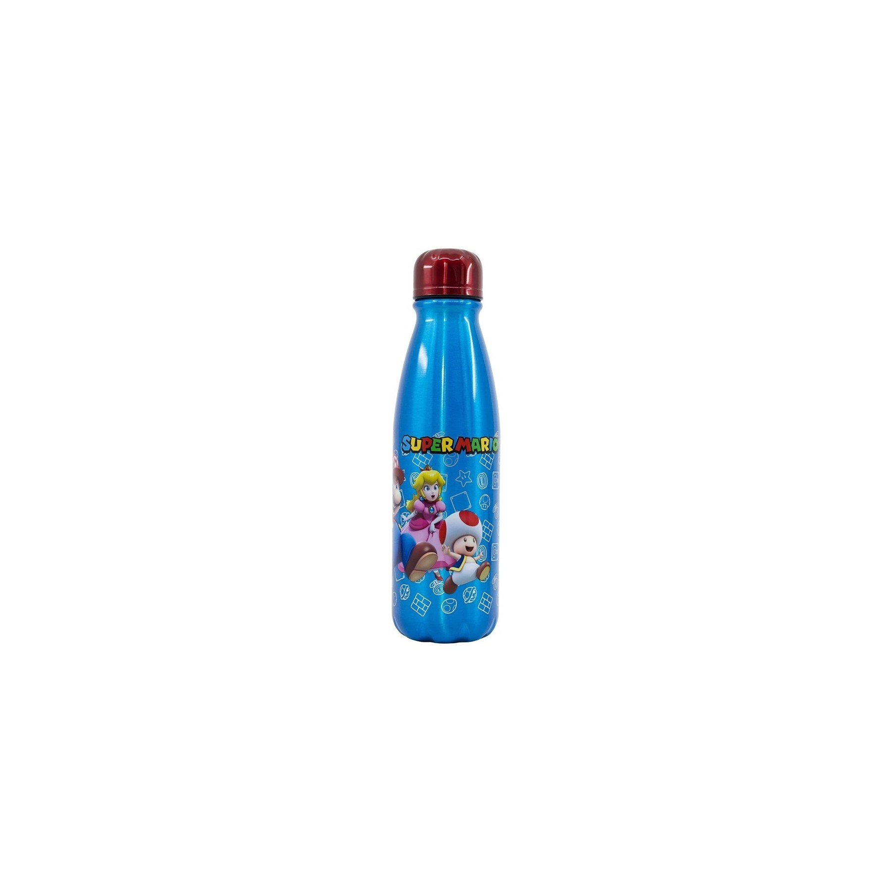 Botella Super Mario Reutilizable Aluminio Infantil 600Ml