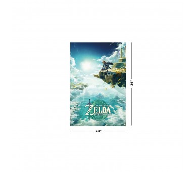 Poster 3D Legend of Zelda Tears of Kingdom Hyrule skies