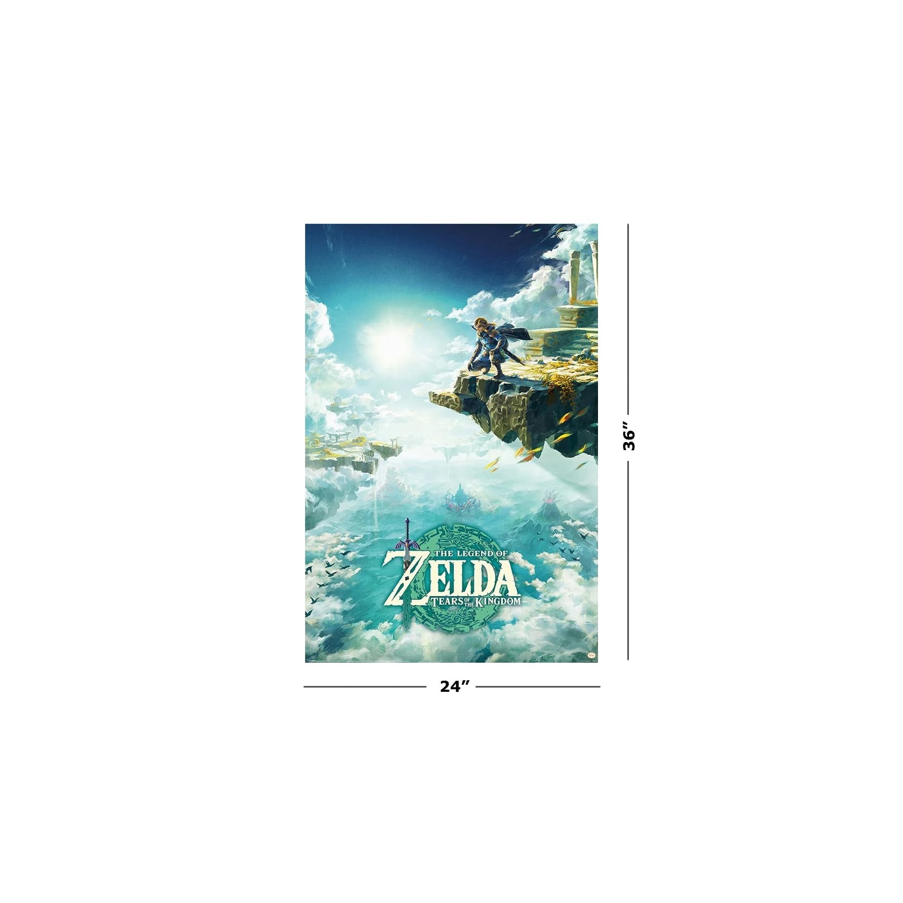 Poster 3D Legend of Zelda Tears of Kingdom Hyrule skies