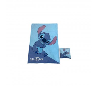 Set Manta Polar + Cojin Stitch Disney
