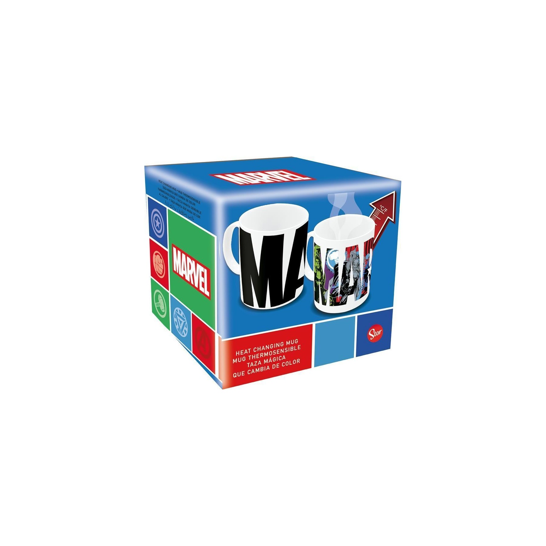 Taza Cerámica Avenger 325Ml Cambio Color (Caja Regalo)