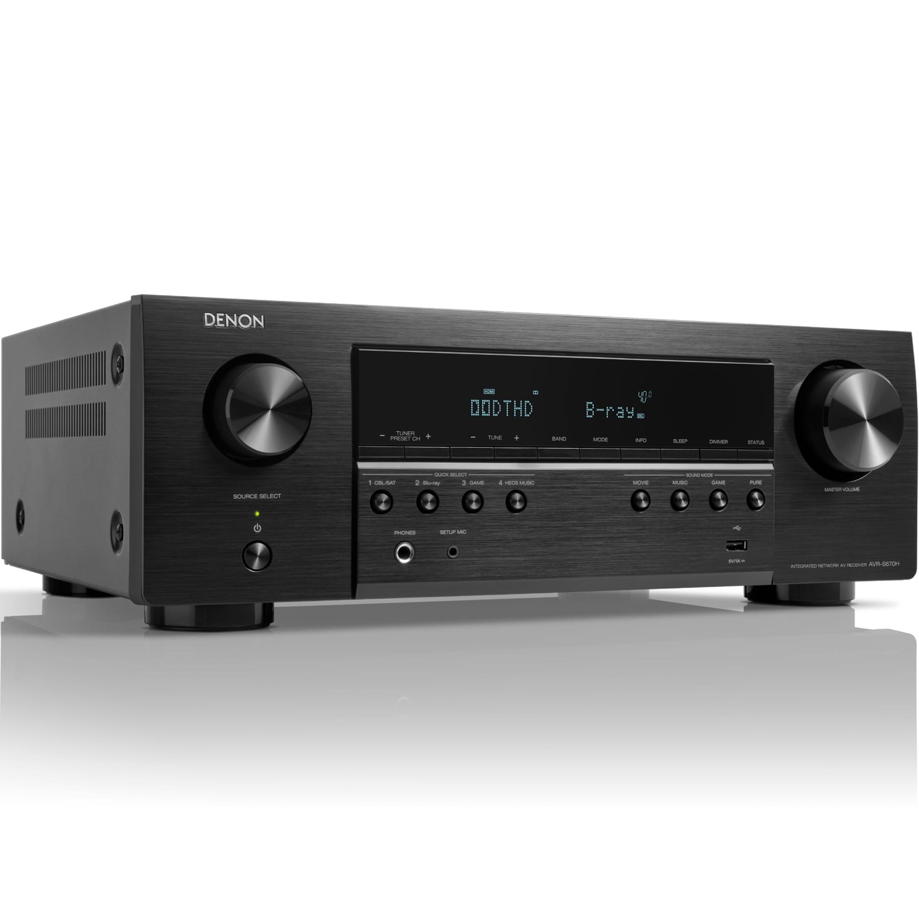 Denon Avr-S670H Black / Receptor Av 5.2Ch 140W 8K