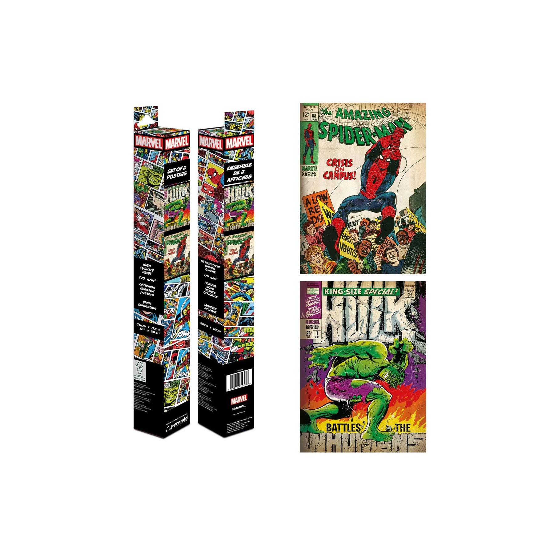 Marvel - Póster En Caja Comic Covers