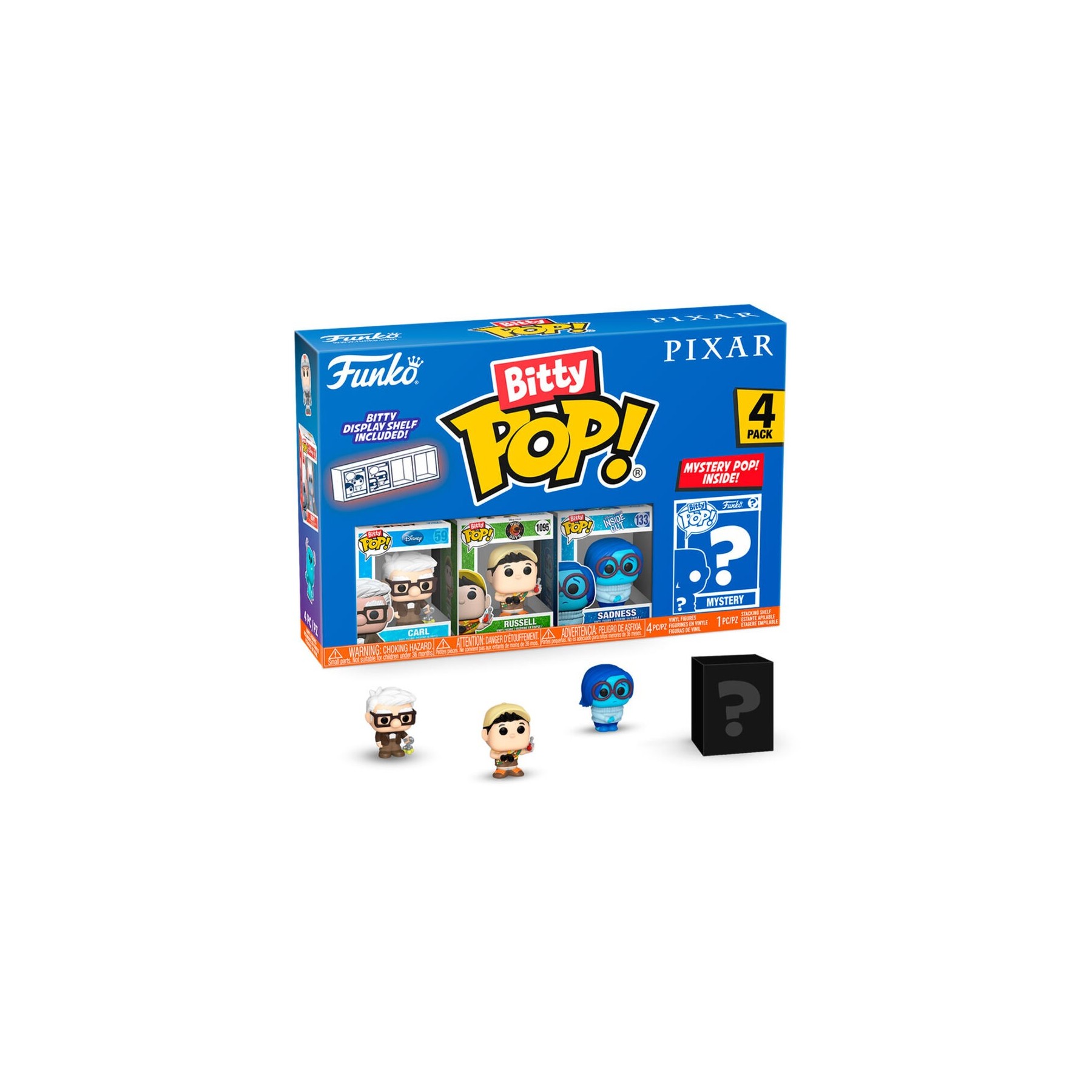 Blister 4 Figuras Bitty Pop Disney Pixar Up