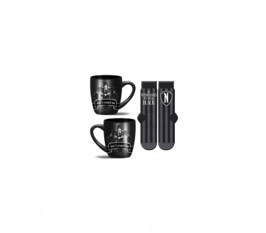 Caja regalo taza y calcetín no me aburras Miércoles