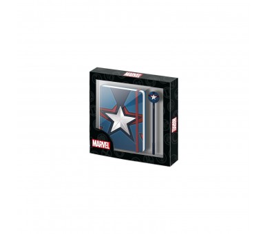 Set Diario + Boligrafo Capitan America Marvel