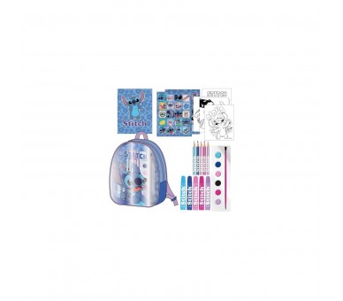 Set Papeleria Mochila Stitch Disney