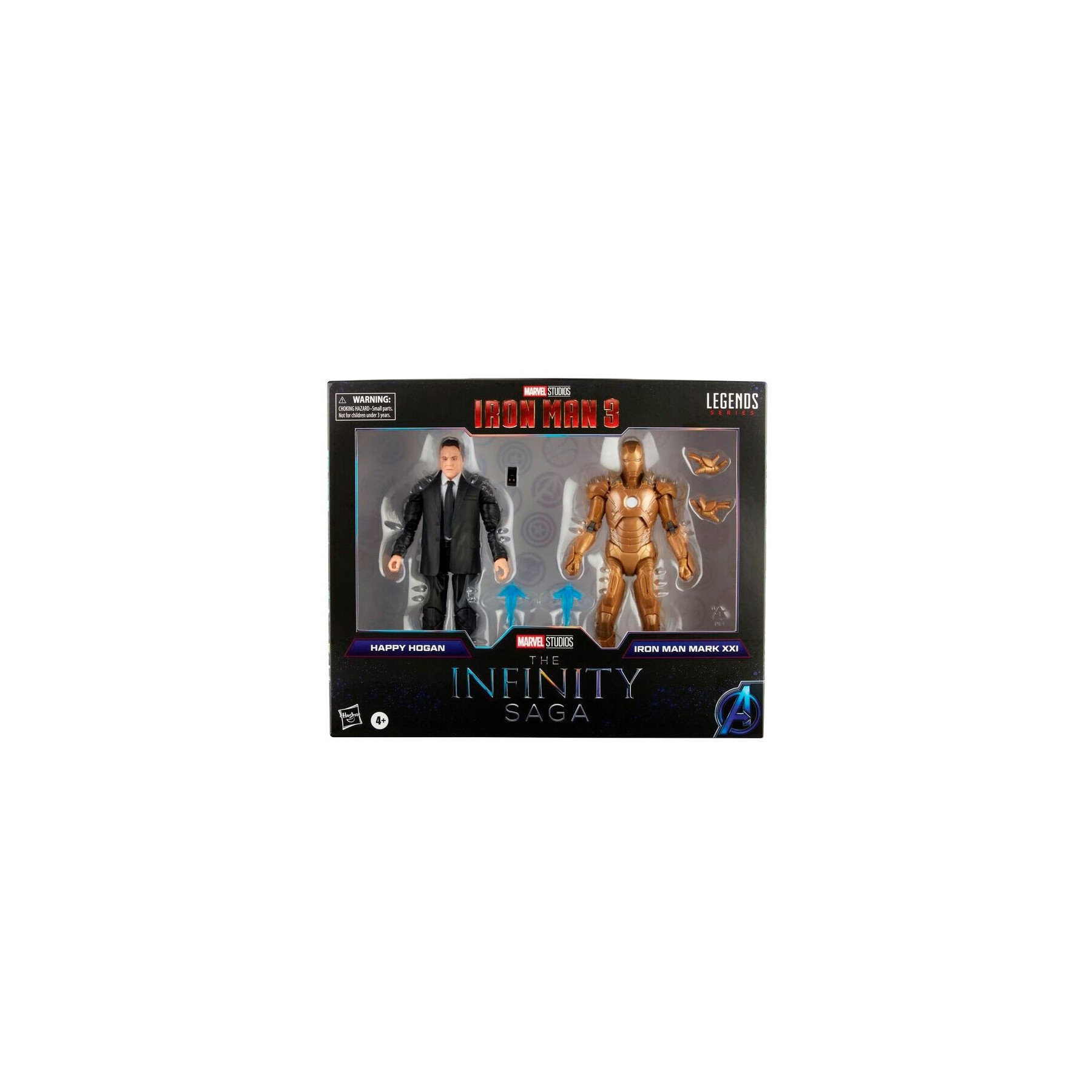 Set 2 Figuras Happy Hogan And Iron Man Mark Xxi Iron Man 3 T