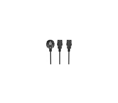 Cable Alimentación Cpu Aisens A132-0865/ Cee7 Macho 2X C13 H