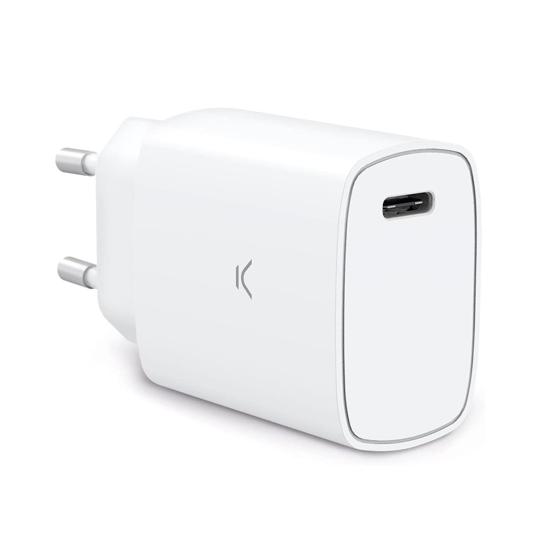 Ksix Cargador Red Eléctrica Blanco / Usb-C 20W / Carga Rápid