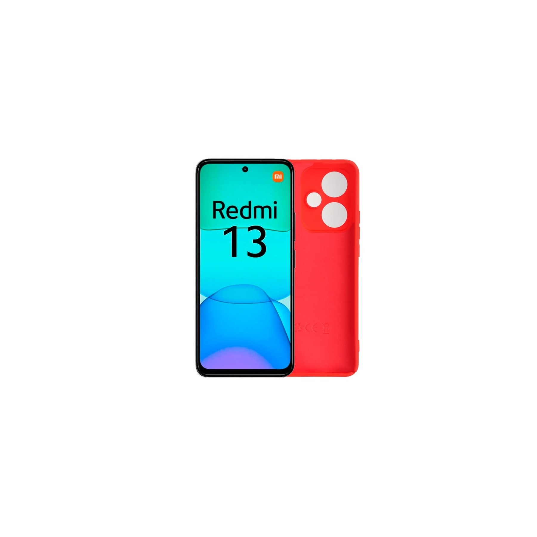 Jc Trasera De Silicona Roja / Xiaomi Redmi 13