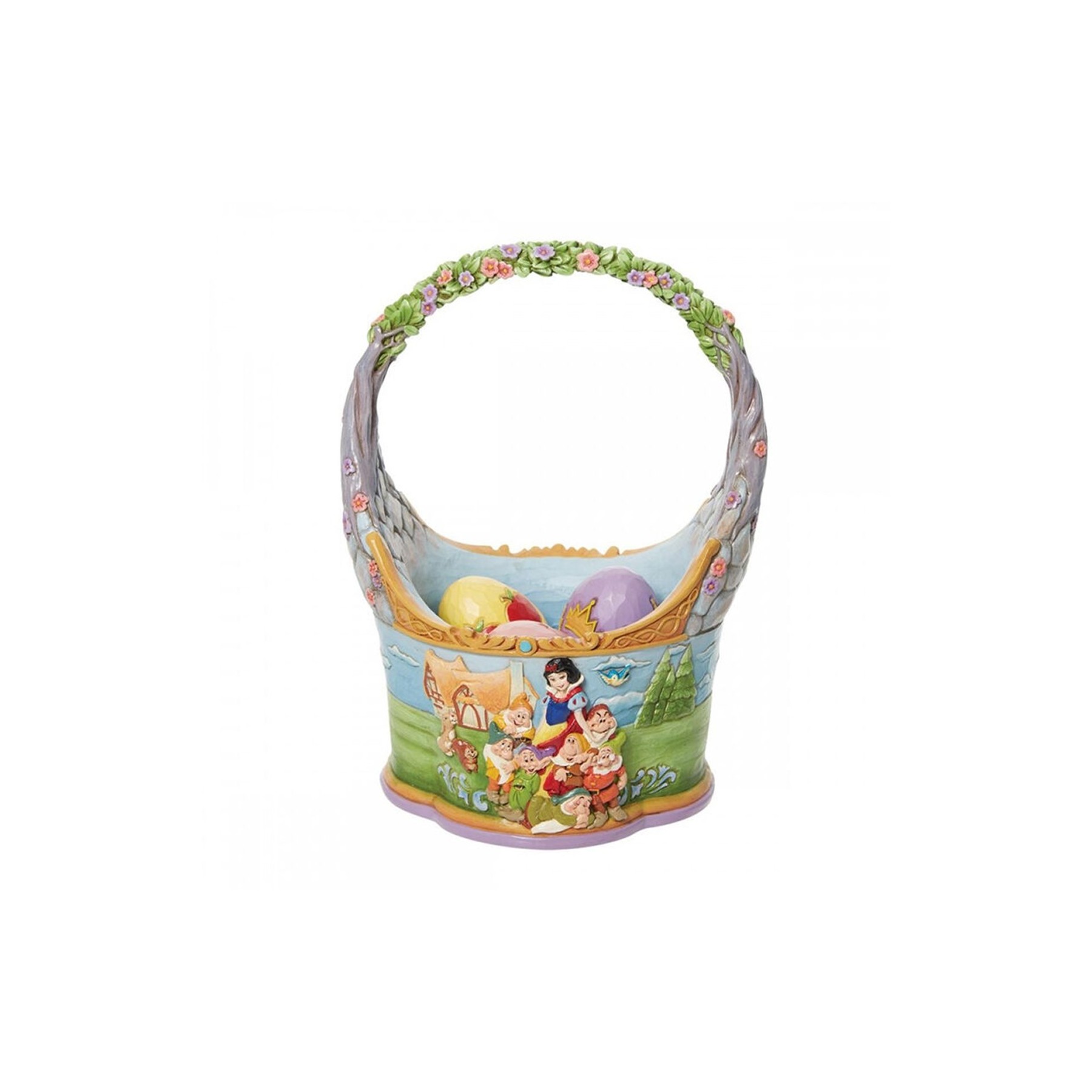 Cesta De Pascua Con 3 Huevos Blancanieves