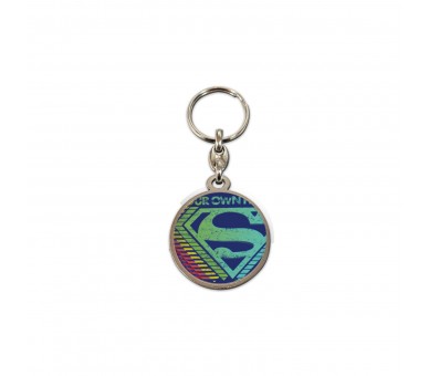 Llavero Redondo Metal Sd Toys Logo Multicolor Superman Unive