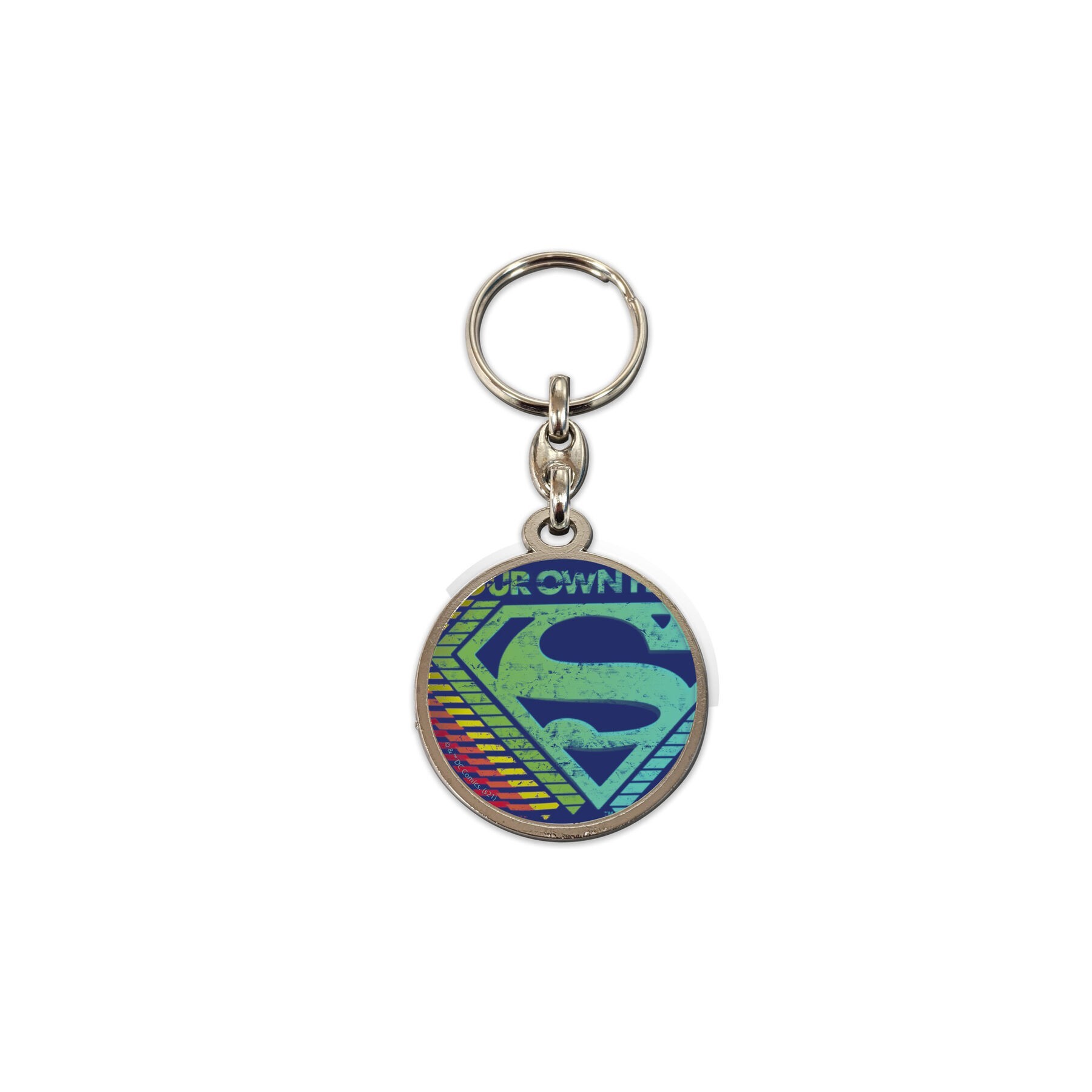 Llavero Redondo Metal Sd Toys Logo Multicolor Superman Unive
