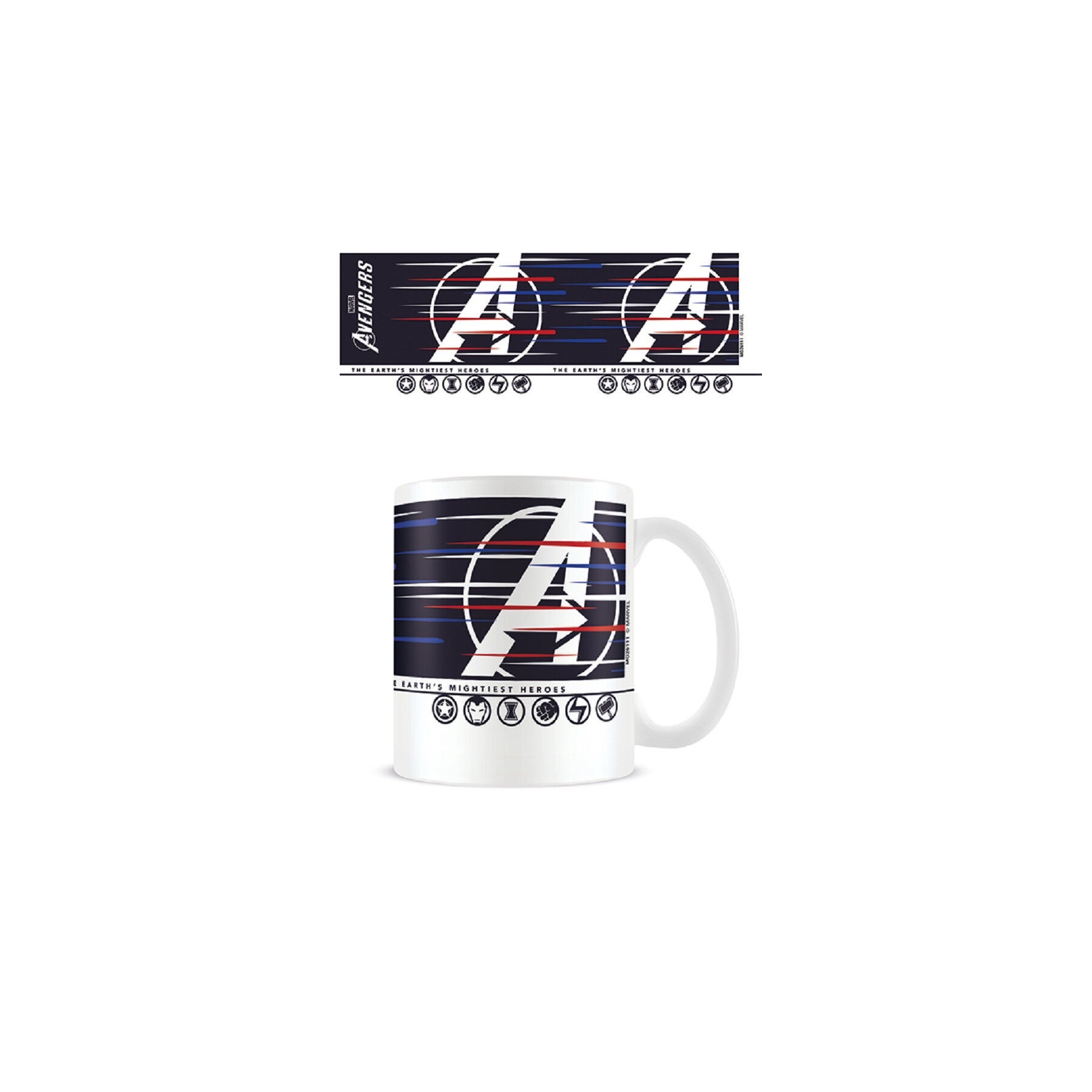 Taza De Desayuno Pyramid Marvel Avengers Los Vengadores Logo