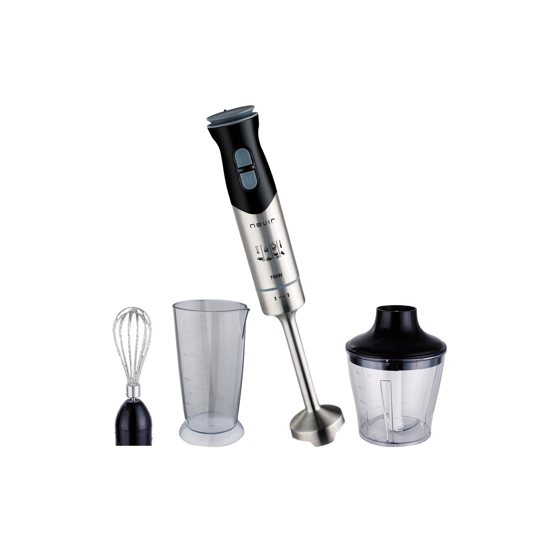 Batidora De Varilla Nevir Nvr - 8350Ba Set -  Acero Inoxidab