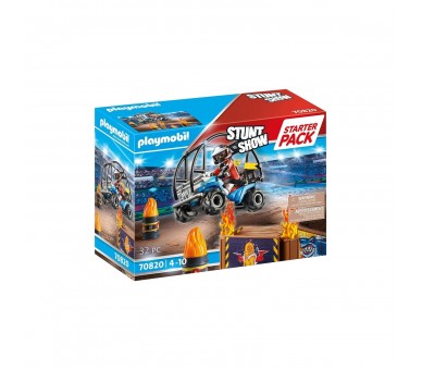 Playmobil Starter Pack Stuntshow Quad Con Rampa De Fuego