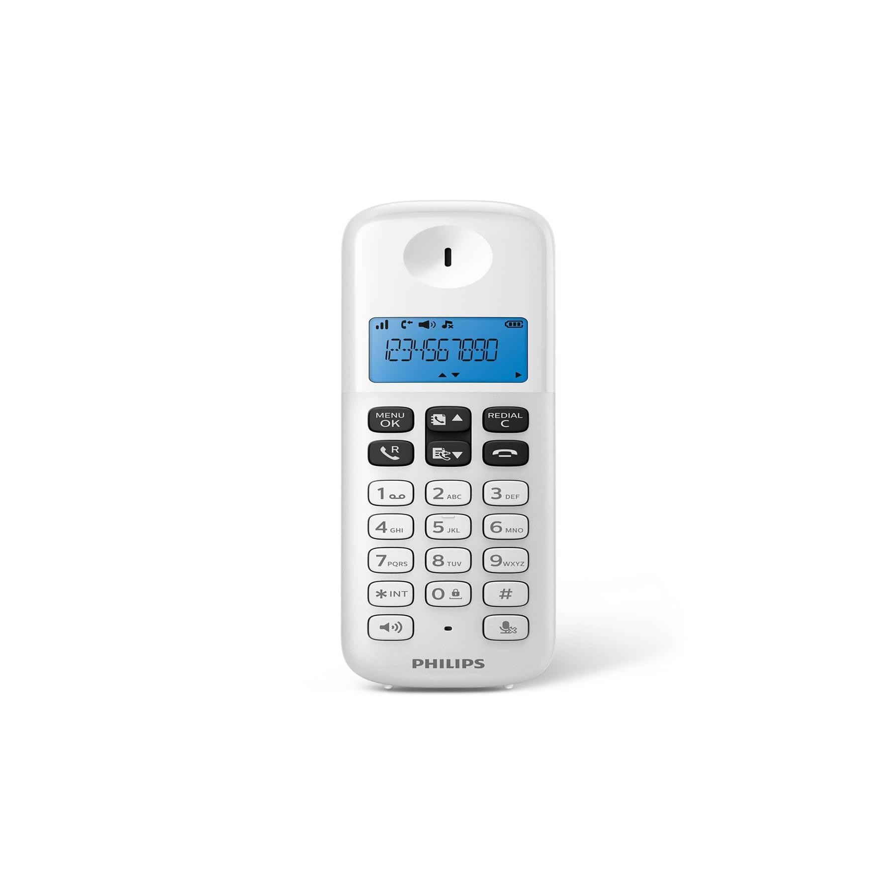 Teléfono Fijo Philips D1611W/34 Inalámbrico Blanco