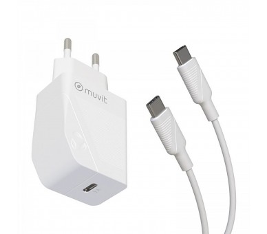 Muvit For Change Pack Cargador De Pared Tipo C Pd 20W + Cabl
