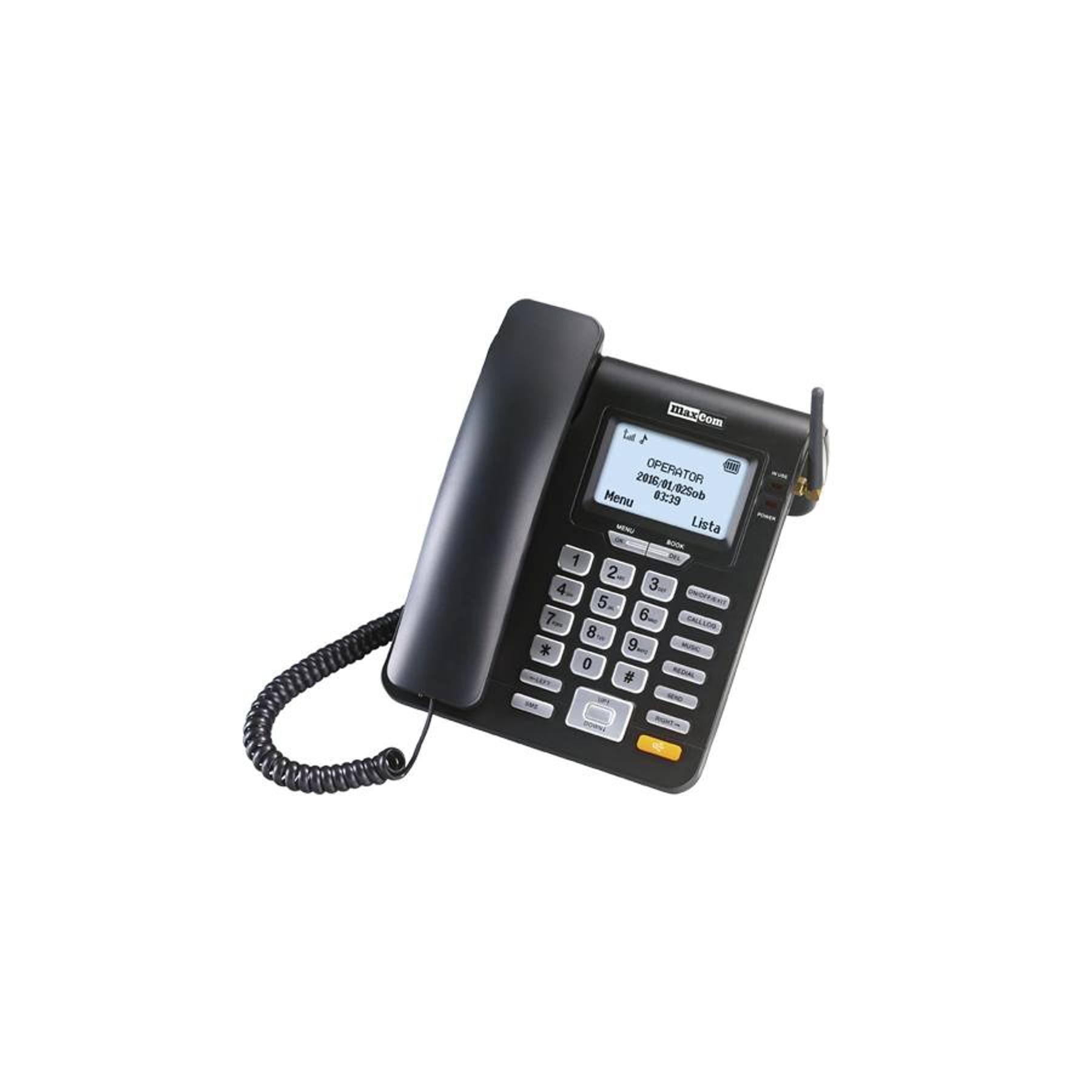 Teléfono Maxcom Fijo Mm28D 2G Sim Black (No Rj11).