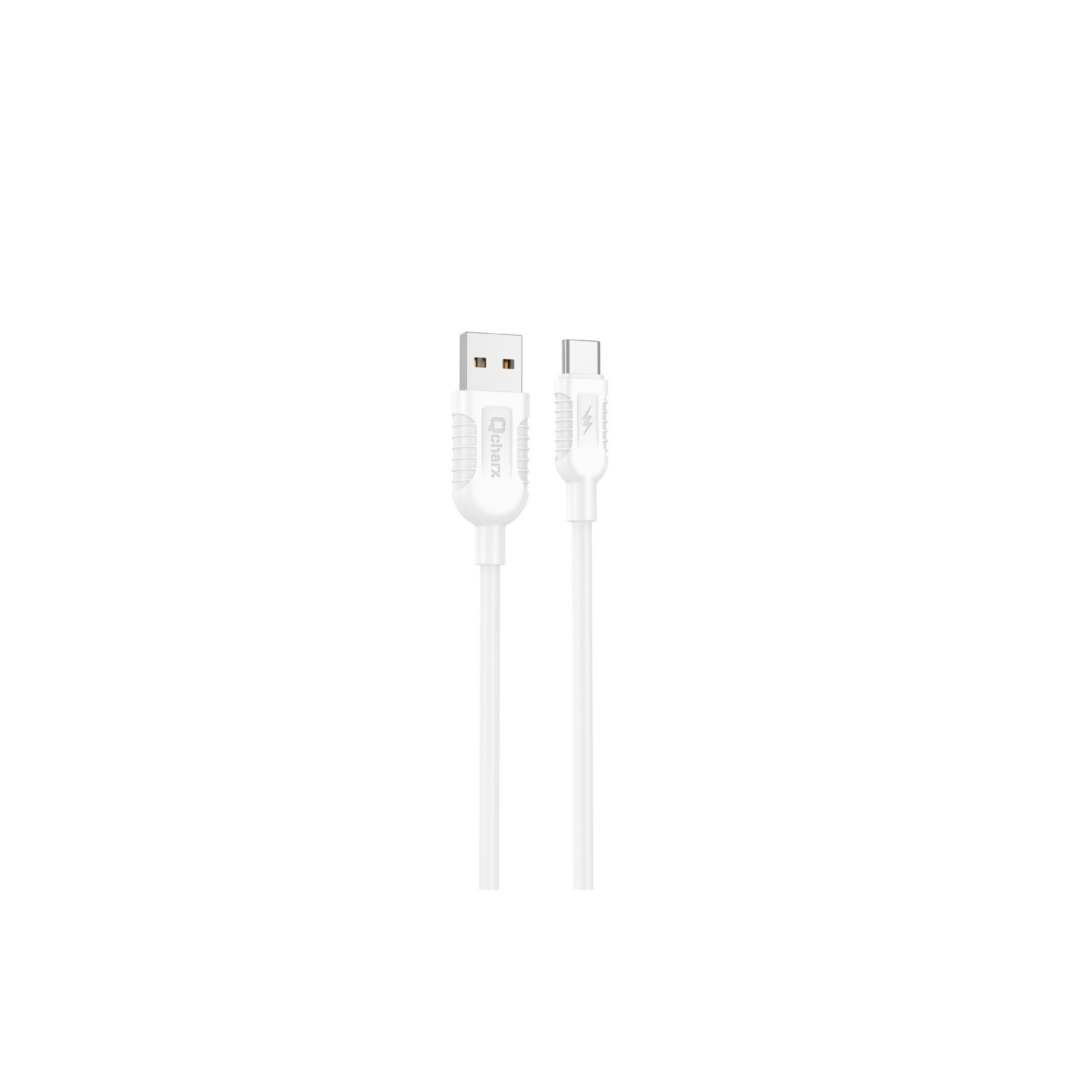 Cable Qcharx Athens Usb A Tipo C 3A - 1 M - Pvc Blanco