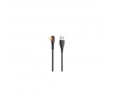 Cable Qcharx London Usb A Lightning 3A - 1 M - Pvc Negro Aco