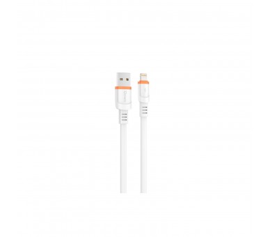 Cable Qcharx Rome Usb A Lightning 3A - 1 M - Pvc Plano Blanc