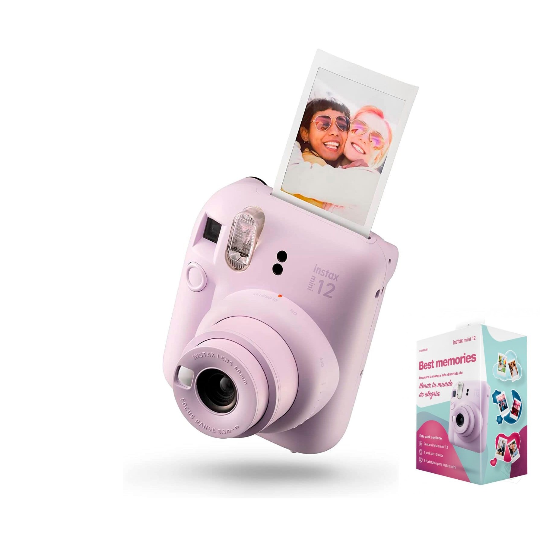 Fujifilm Kit Best Memories Instax Mini 12 Lilac Purple / Cám