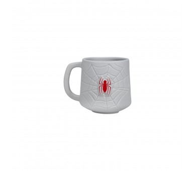 Taza 3D Telaraña Y Logo Spider-Man 450 Ml