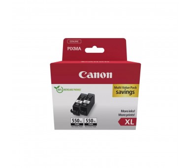 Pack Cartucho Tinta Canon Pgi - 550Xl Negro 2 Uds