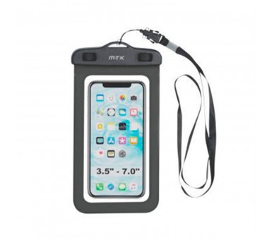 Jc Funda Impermeable Con Correa Negra / Universal Hasta 7"