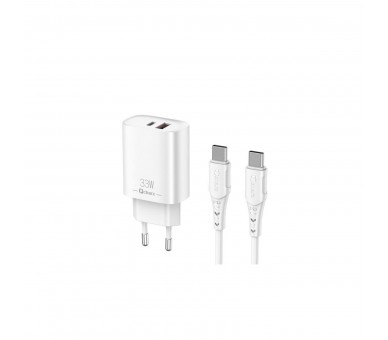 Cargador Qcharx Eros 3A 33W 1 X Usb Tipo A - 1 X Usb Tipo C