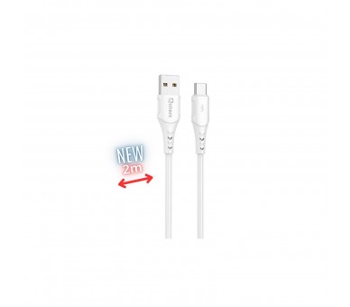 Cable Qchar Athens Usb Tipo C A Usb Tipo A - 2M - Pvc Blanco