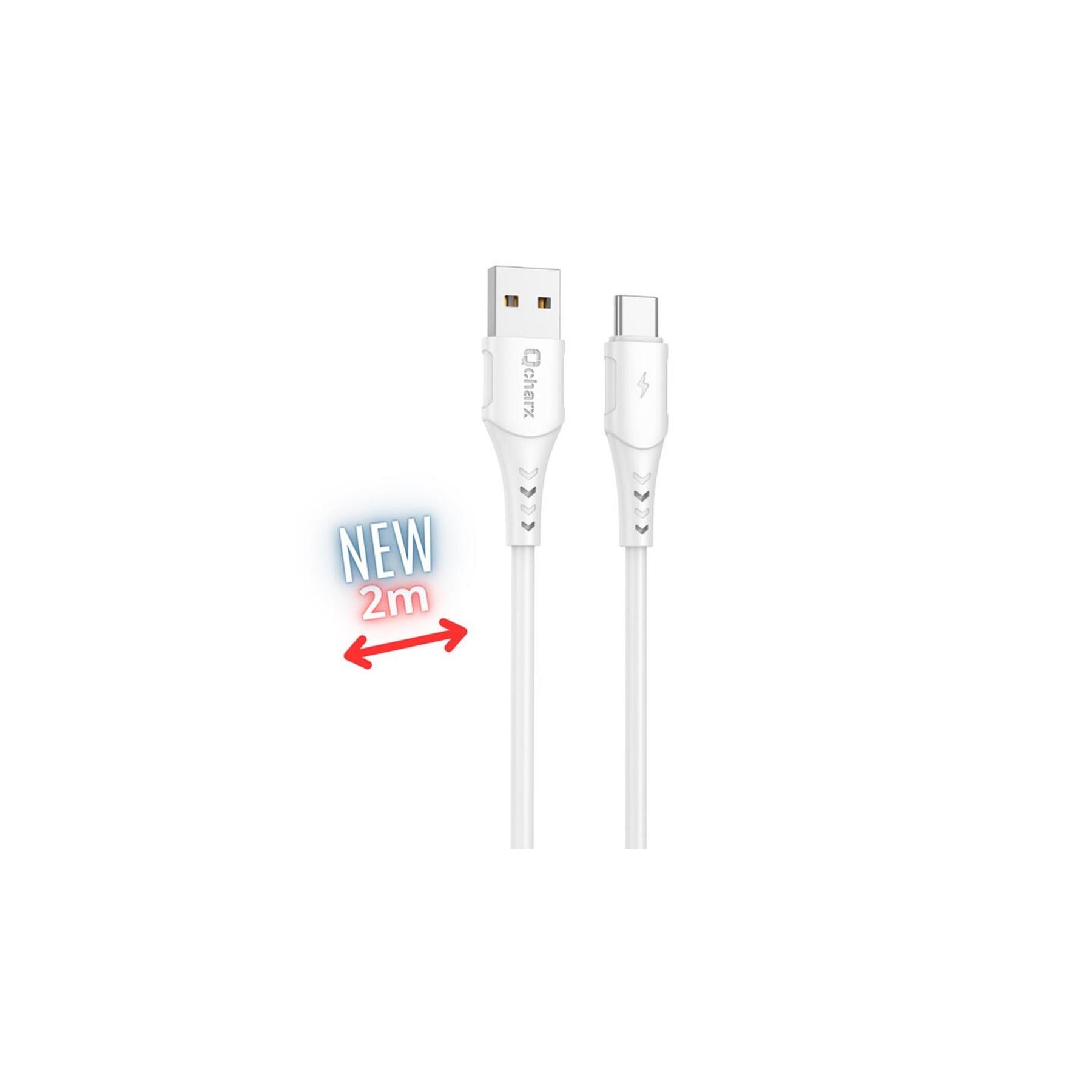 Cable Qchar Athens Usb Tipo C A Usb Tipo A - 2M - Pvc Blanco