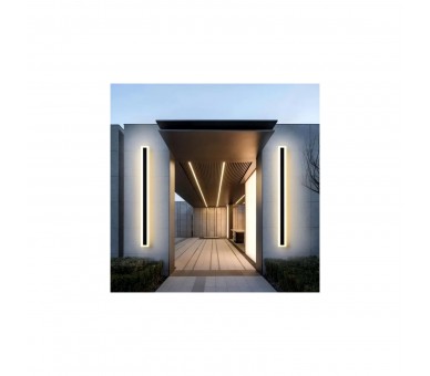 Aplique Pared Exterior25W 115Cm Aplique Exterior Largoapliqu